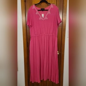 Pink Lane Bryant dress w/ pockets, Size 20